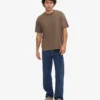 T-shirt oversize en coton bio - Brun cèdre