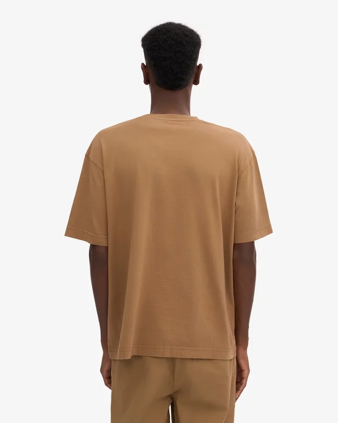 T-shirt oversize en coton bio - Camel Sahara