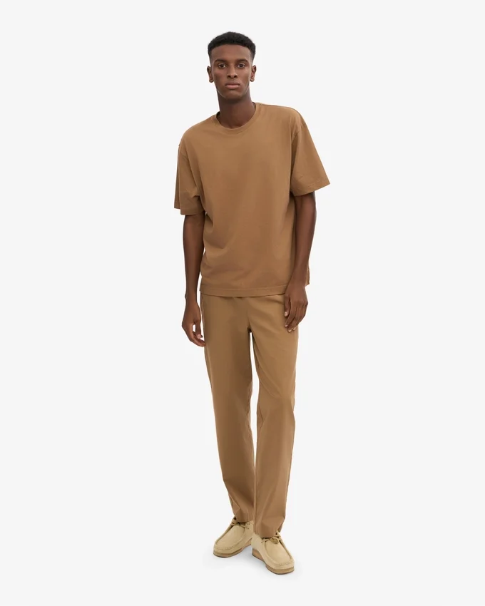 T-shirt oversize en coton bio - Camel Sahara