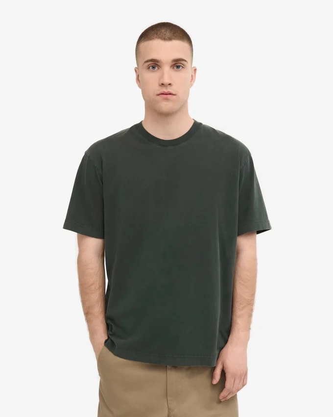 T-shirt oversize en coton bio - Forêt de minuit