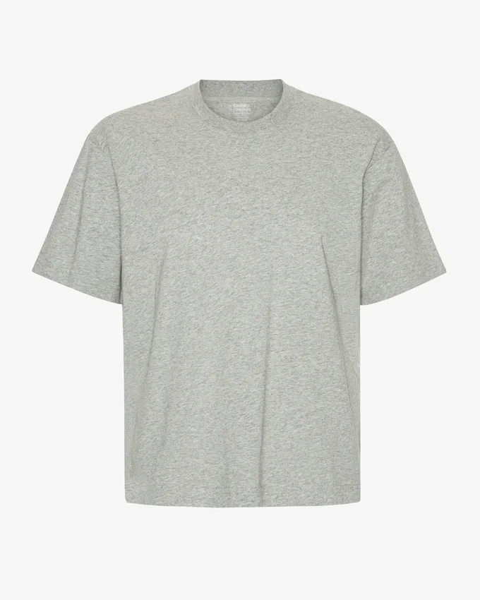 T-shirt oversize en coton bio - Gris chiné