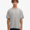 T-shirt oversize en coton bio - Gris chiné