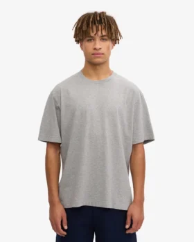 T-shirt oversize en coton bio – Gris chiné