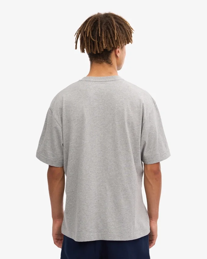 T-shirt oversize en coton bio - Gris chiné