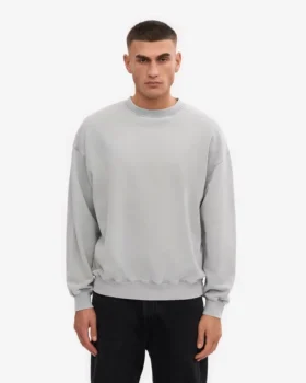 T-shirt oversize en coton bio – Gris délavé