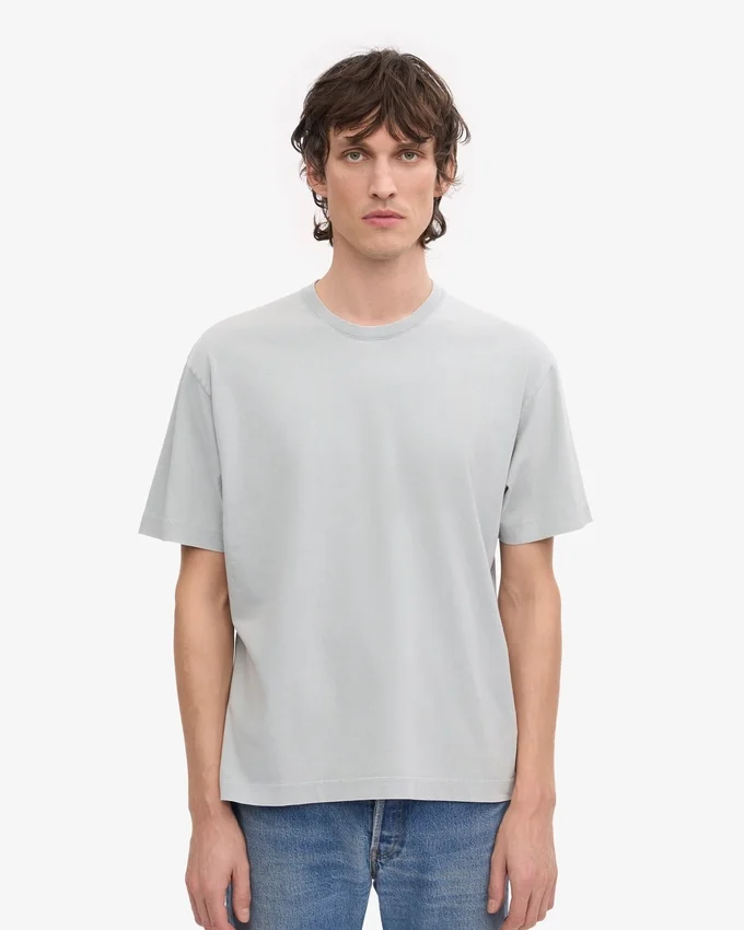 T-shirt oversize en coton bio – Gris délavé