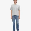 T-shirt oversize en coton bio – Gris délavé