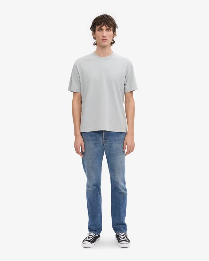 T-shirt oversize en coton bio – Gris délavé
