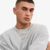 T-shirt oversize en coton bio - Gris délavé