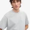 T-shirt oversize en coton bio – Gris délavé