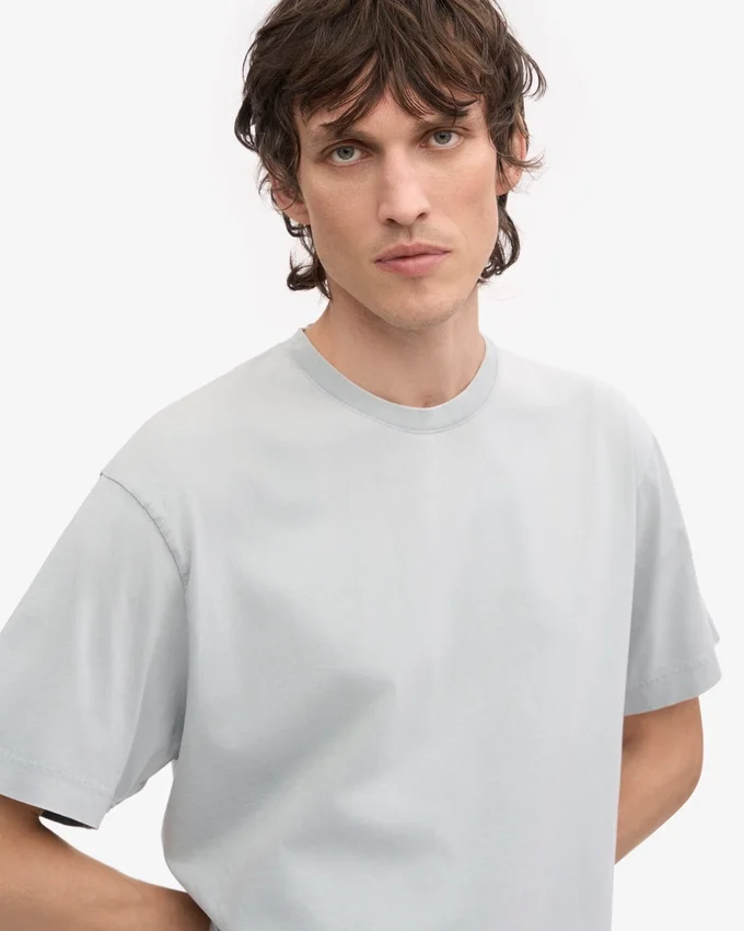 T-shirt oversize en coton bio – Gris délavé