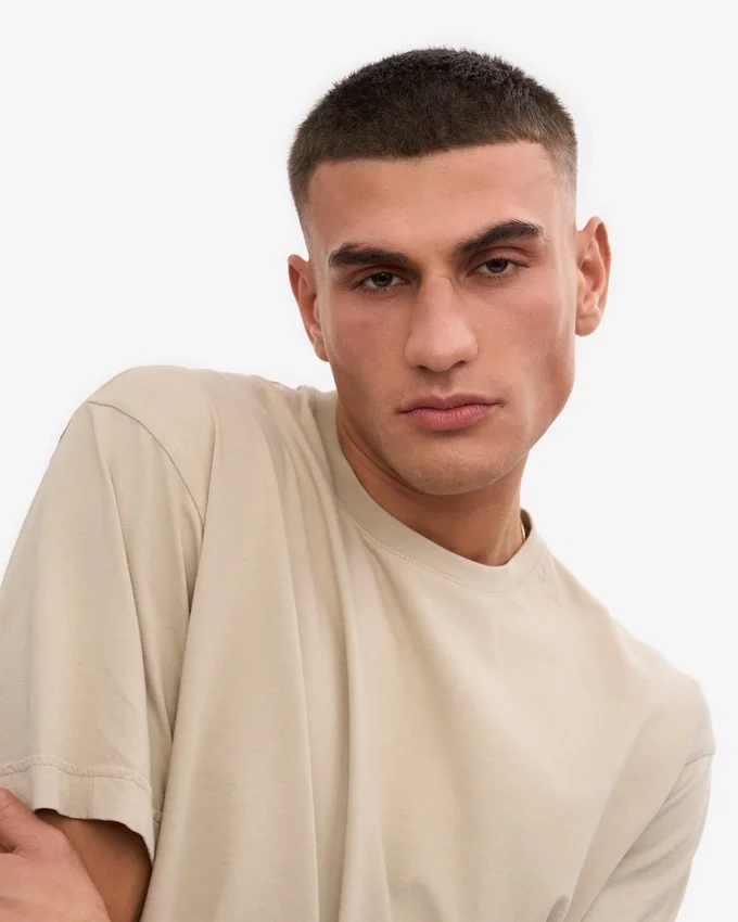 T-shirt oversize en coton bio - Gris huître