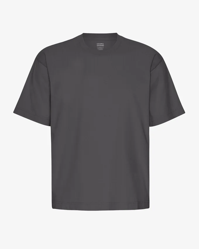 T-shirt oversize en coton bio - Gris lave