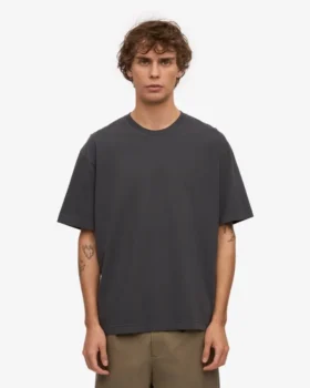 T-shirt oversize en coton bio – Gris lave