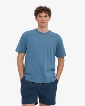 T-shirt oversize en coton bio – Indigo délavé