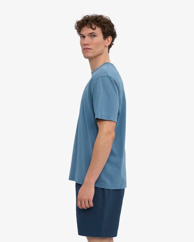 T-shirt oversize en coton bio - Indigo délavé