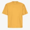 T-shirt oversize en coton bio - Jaune brûlé