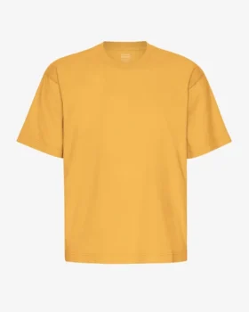 T-shirt oversize en coton bio - Jaune brûlé