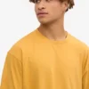 T-shirt oversize en coton bio - Jaune brûlé