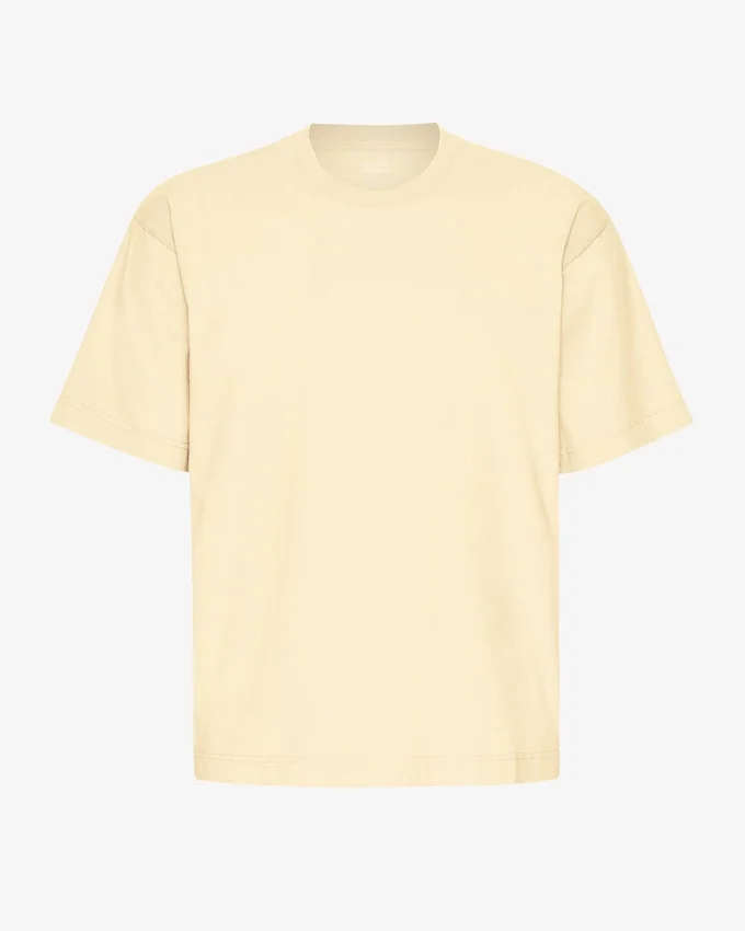 T-shirt oversize en coton bio - Jaune pâle