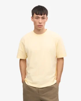 T-shirt oversize en coton bio – Jaune pâle