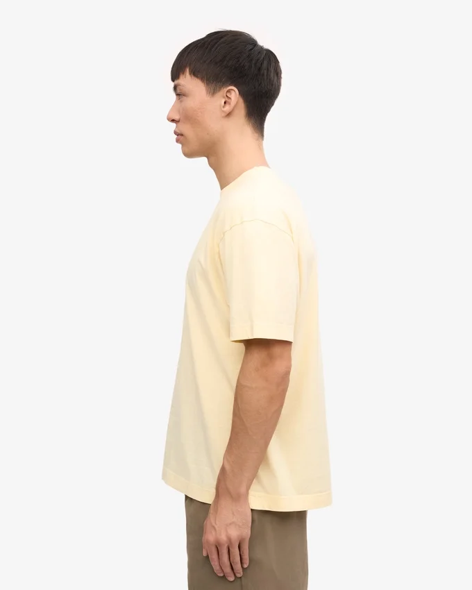 T-shirt oversize en coton bio - Jaune pâle