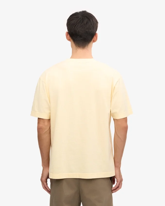 T-shirt oversize en coton bio - Jaune pâle