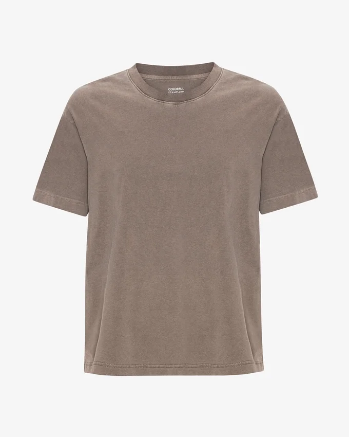 T-shirt oversize en coton bio - Kaki délavé