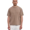 T-shirt oversize en coton bio - Kaki délavé
