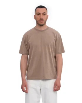 T-shirt oversize en coton bio – Kaki délavé