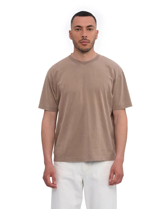 T-shirt oversize en coton bio - Kaki délavé