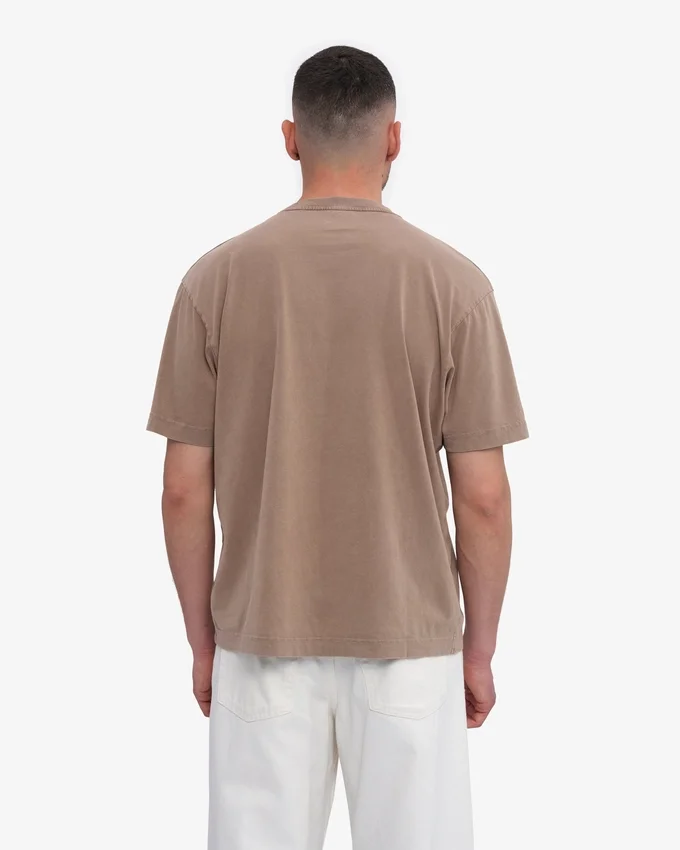 T-shirt oversize en coton bio - Kaki délavé