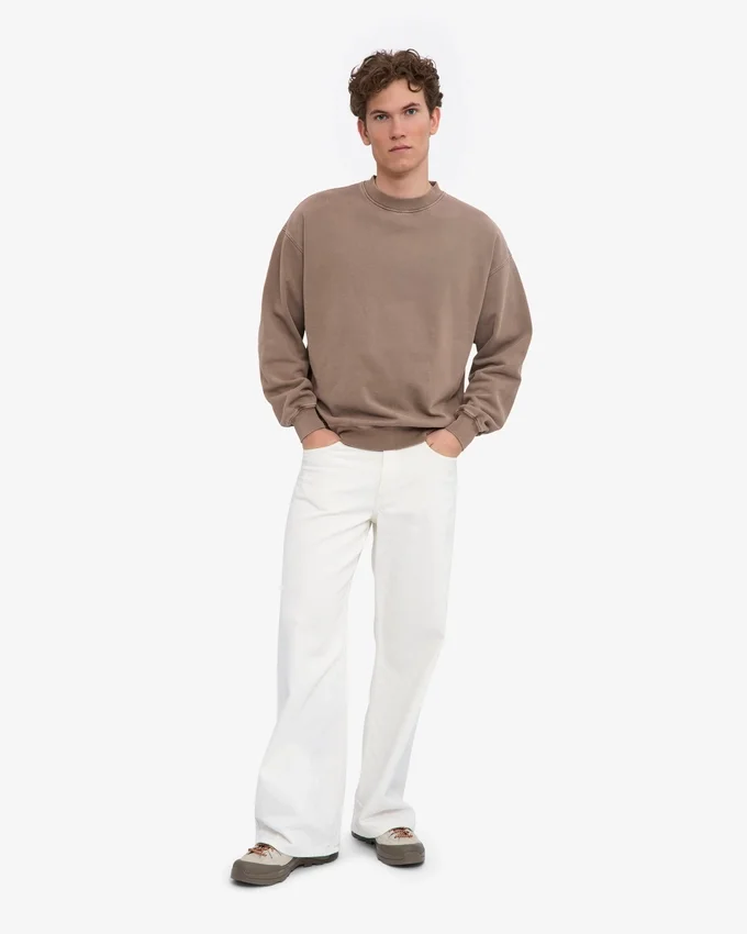 T-shirt oversize en coton bio - Kaki délavé