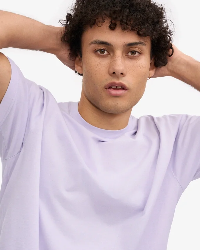 T-shirt oversize en coton bio - Lavande douce