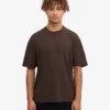 T-shirt oversize en coton bio - Marron café