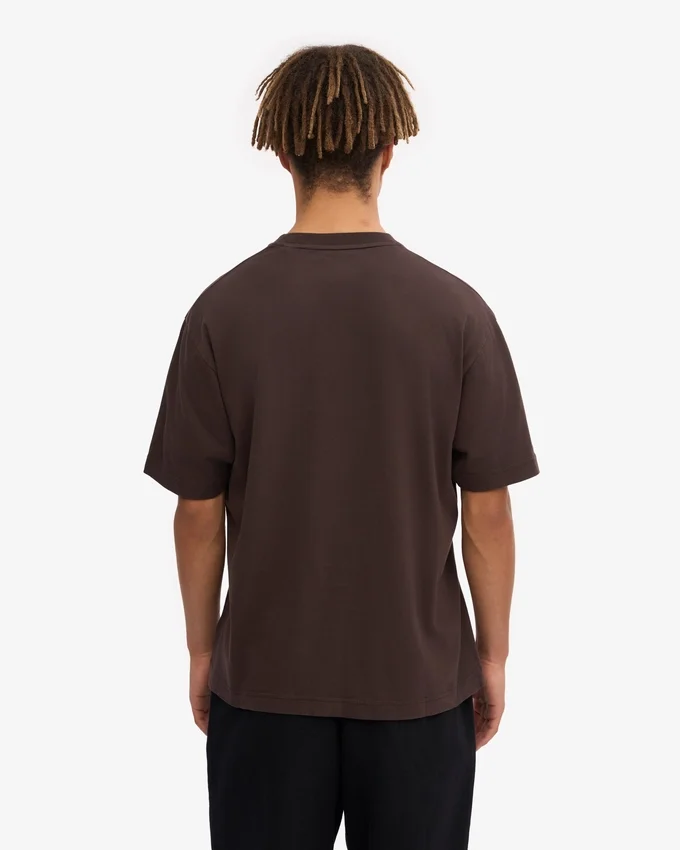 T-shirt oversize en coton bio - Marron café
