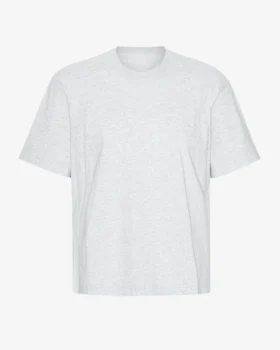 T-shirt oversize en coton bio - Mélange neige