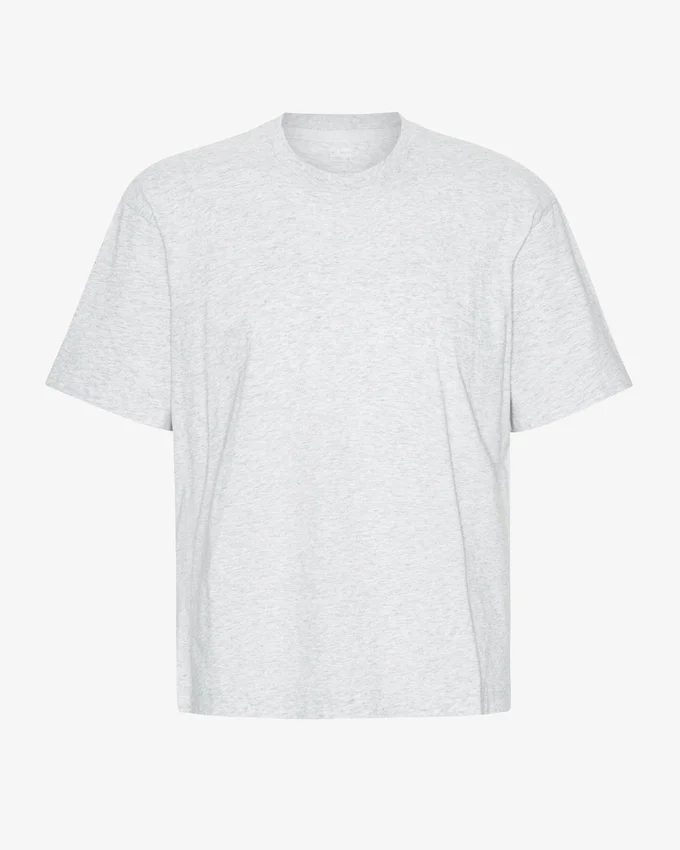 T-shirt oversize en coton bio - Mélange neige