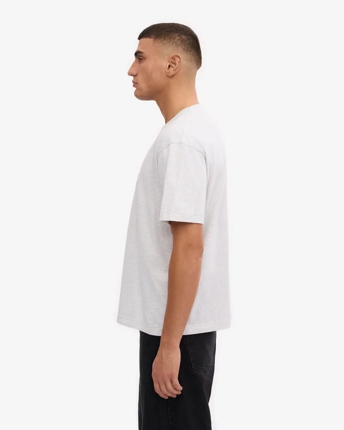 T-shirt oversize en coton bio - Mélange neige