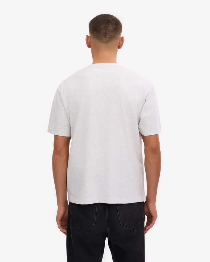 T-shirt oversize en coton bio - Mélange neige