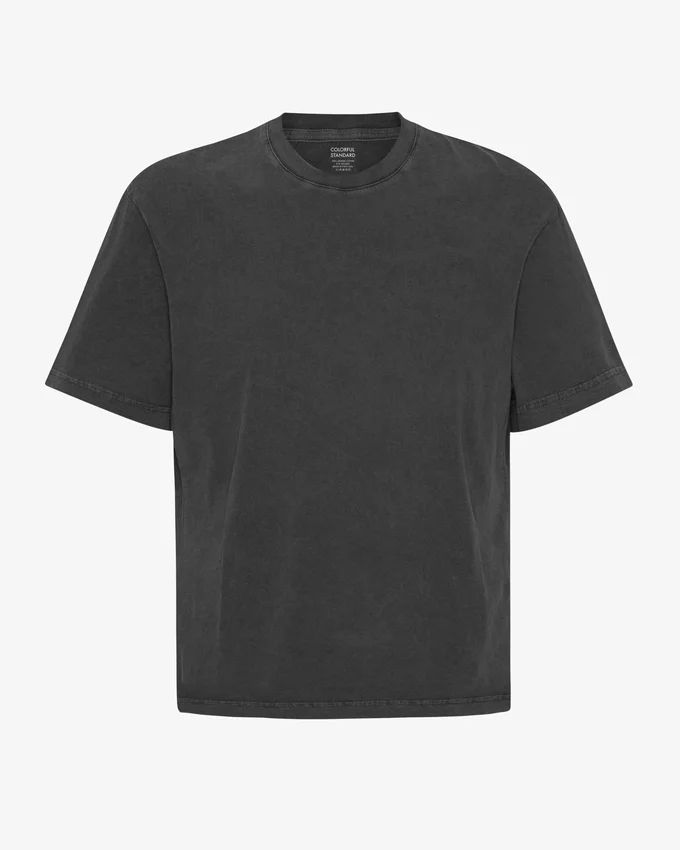 T-shirt oversize en coton bio - Noir délavé