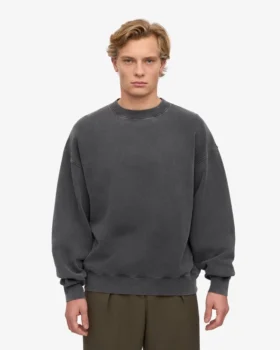 T-shirt oversize en coton bio – Noir délavé