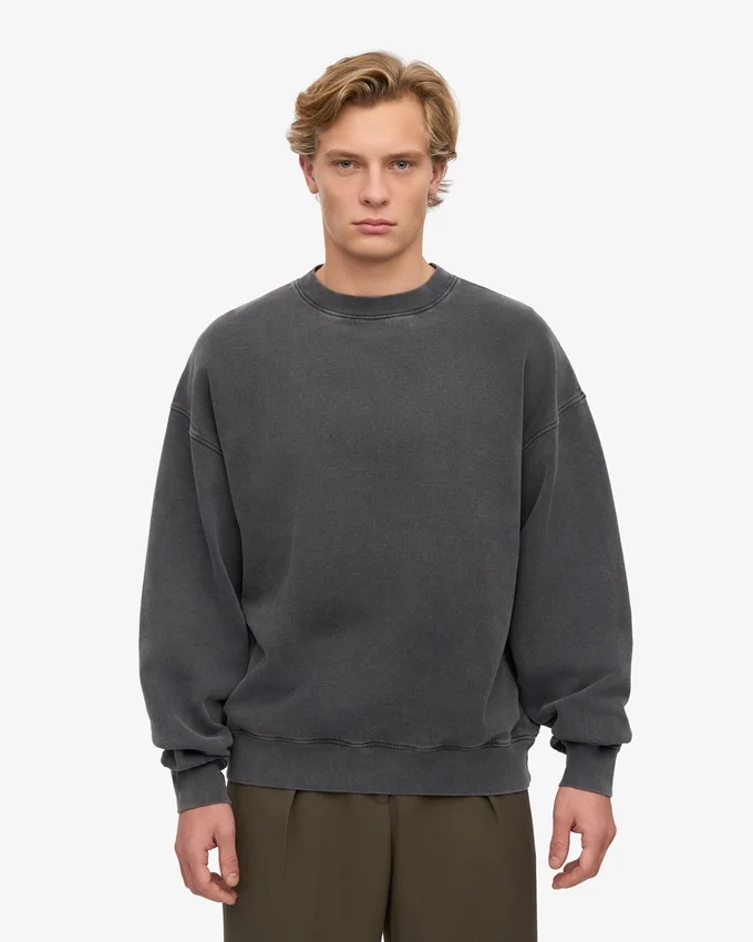 T-shirt oversize en coton bio - Noir délavé