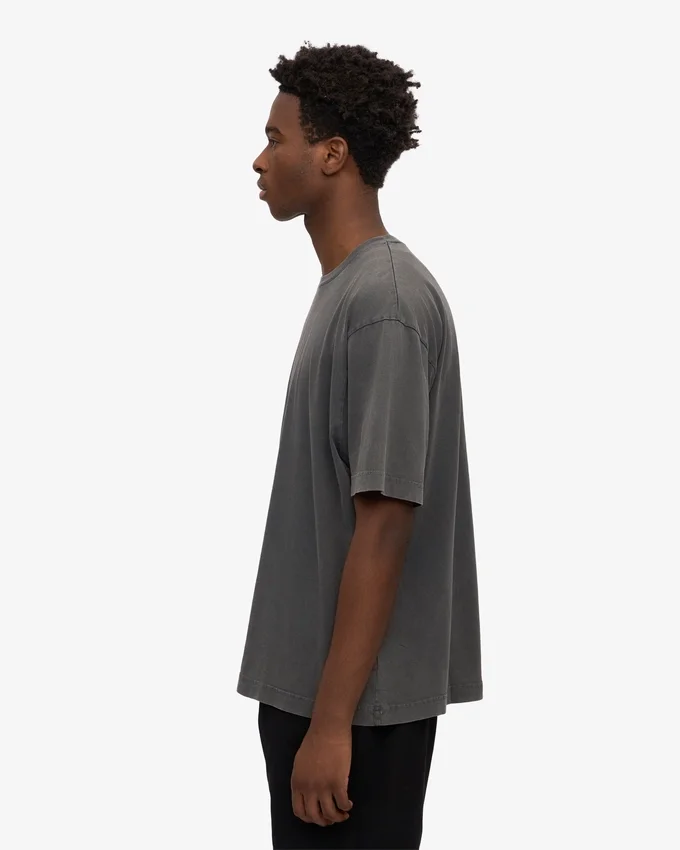 T-shirt oversize en coton bio - Noir délavé