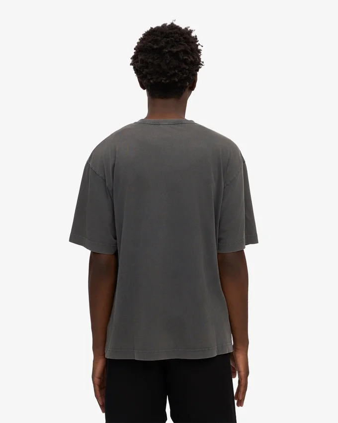 T-shirt oversize en coton bio - Noir délavé