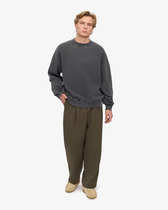 T-shirt oversize en coton bio - Noir délavé