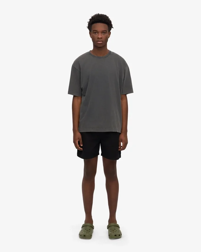 T-shirt oversize en coton bio - Noir délavé