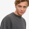 T-shirt oversize en coton bio - Noir délavé