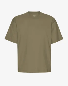 T-shirt oversize en coton bio - Olive poussiéreux