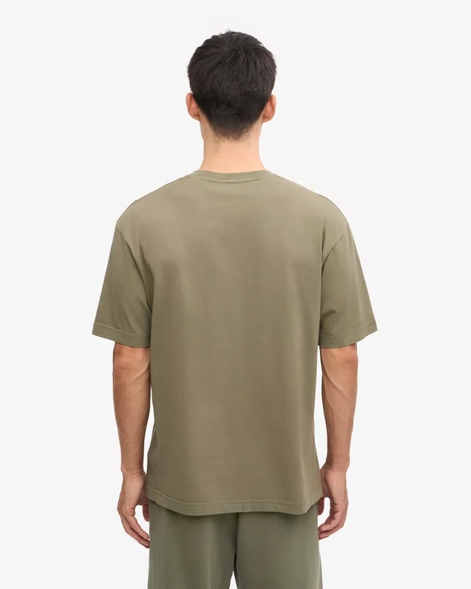 T-shirt oversize en coton bio - Olive poussiéreux